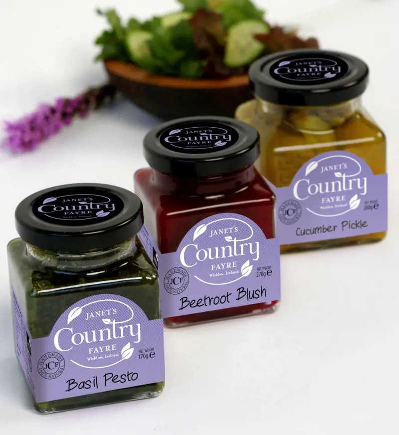 Janet's Country Fayre jars