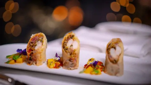 Neven's Dublin Bay Prawn Spring Rolls with Mango Salsa