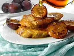 French Toast with Caramelised Plums