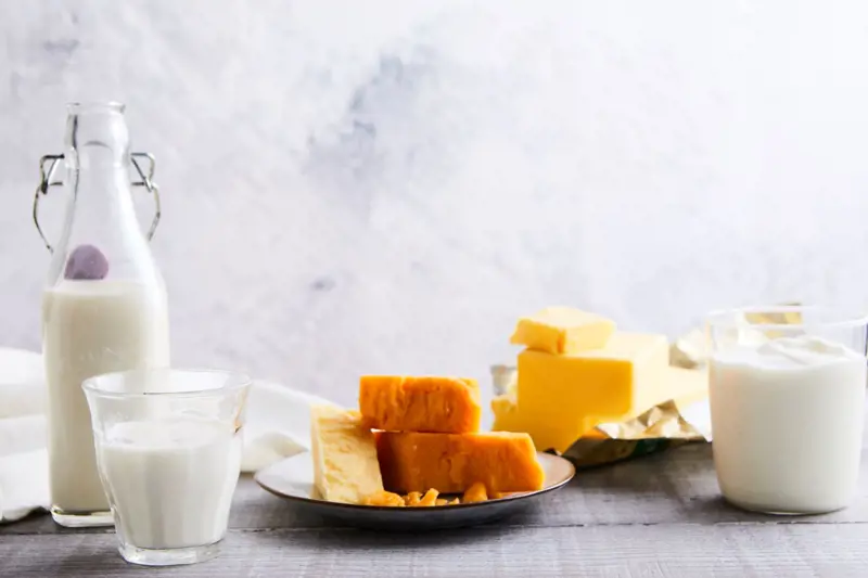 Milk and cheese
