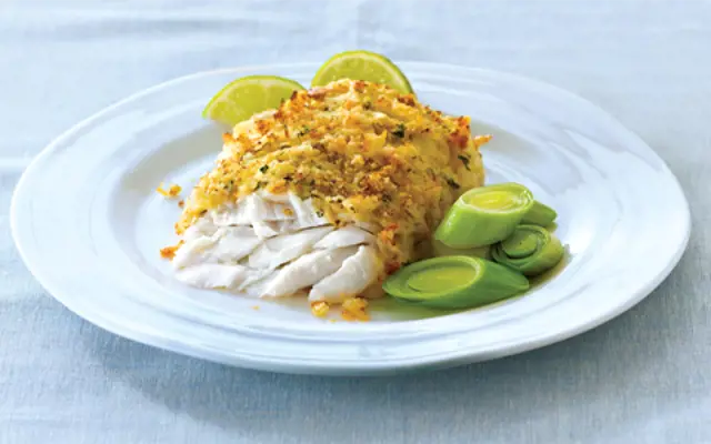 Cheesy Crumbed Hake