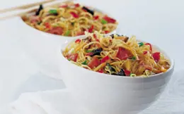Chinese Noodles with Bacon