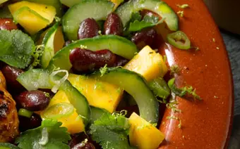 Mango, Cucumber and Kidney Bean Salad