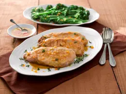 Mustard and Orange Glazed Bacon Chops