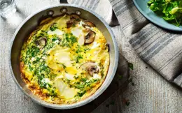 Potato and Mushroom Omelette