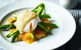 Potato Rosti with Asparagus and Poached Egg