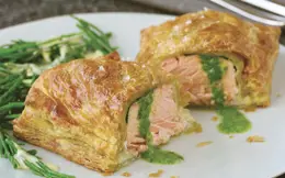Salmon Kiev in a Crust