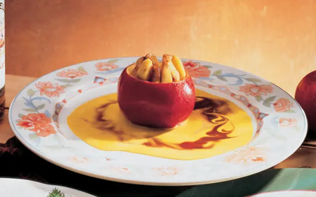 Two Armagh Apples with a Cooley Mountain Whiskey Sauce