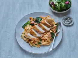 Chicken with Beans Spinach and Pasta