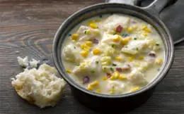 Chunky Fish Soup with Leeks and Bacon