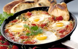 Mexican Eggs in the Pan