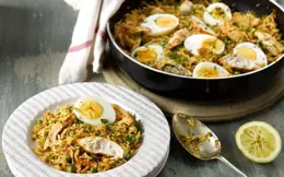 Smokey Paprika Chicken with Rice and Eggs