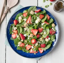 Strawberry Spinach Salad with Balsamic Poppy-seed Dressing