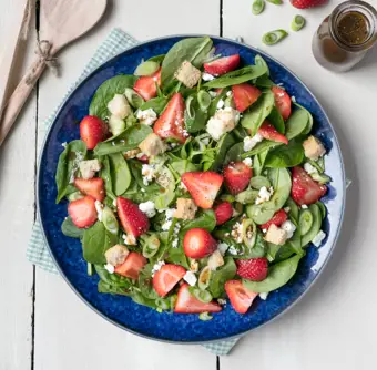 Strawberry Spinach Salad with Balsamic Poppy-seed Dressing