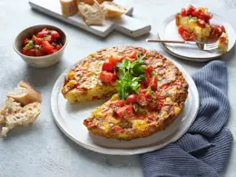 Potato, Red Pepper, Cumin and Mustard Seed  Frittata