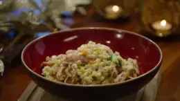 Neven’s Pearl Barley Risotto with Bacon and Cabbage