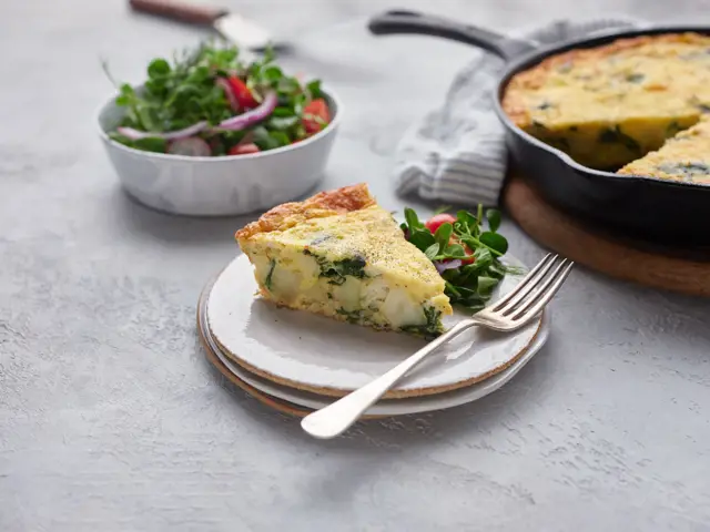 Crab, Spinach and Potato Frittata
