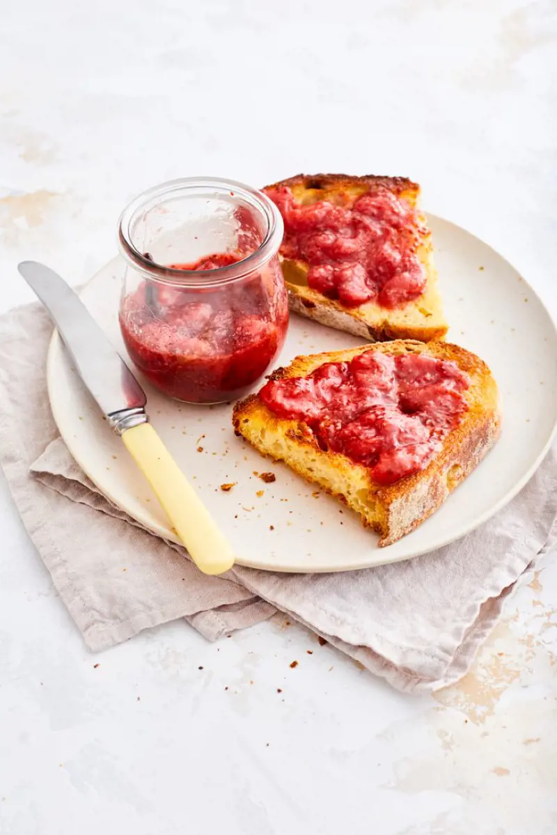 Jam on bread