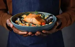 Organic Salmon, Mussels and Spinach
