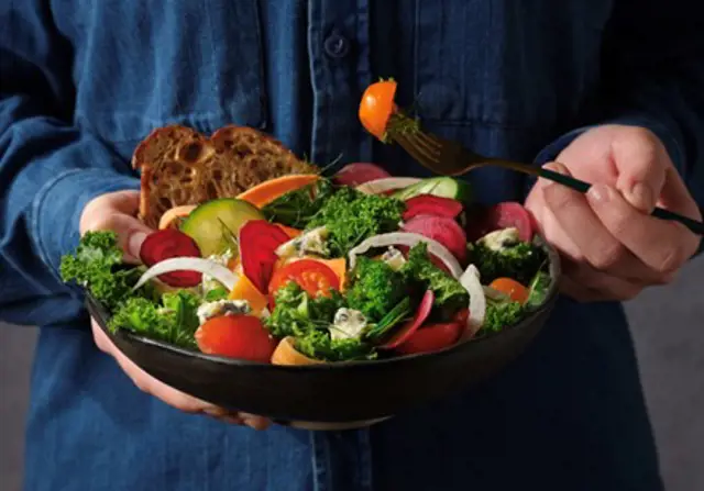 Organic Vegetable and Blue Cheese Salad