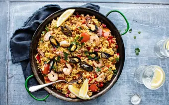 Mussel and Bacon Paella