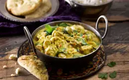 Lamb and Mushroom Korma with Spinach