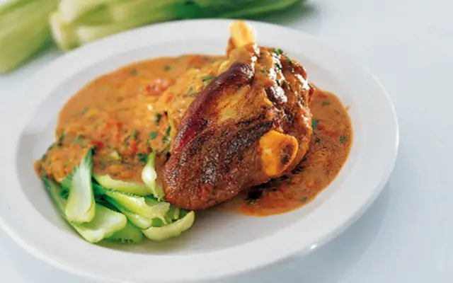 Shank of Lamb in a Thai Curry Sauce