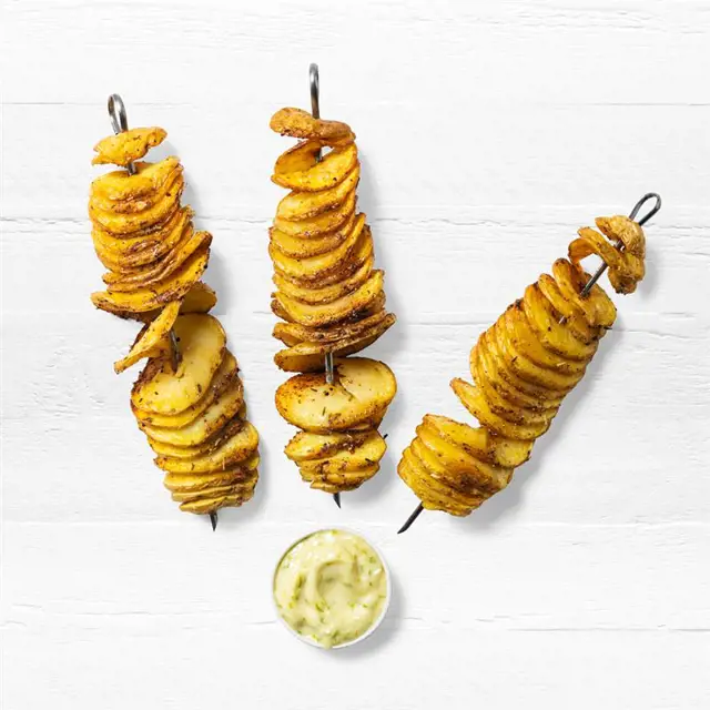 Tornado Twister Potatoes with Zingy Lime Maynonnaise