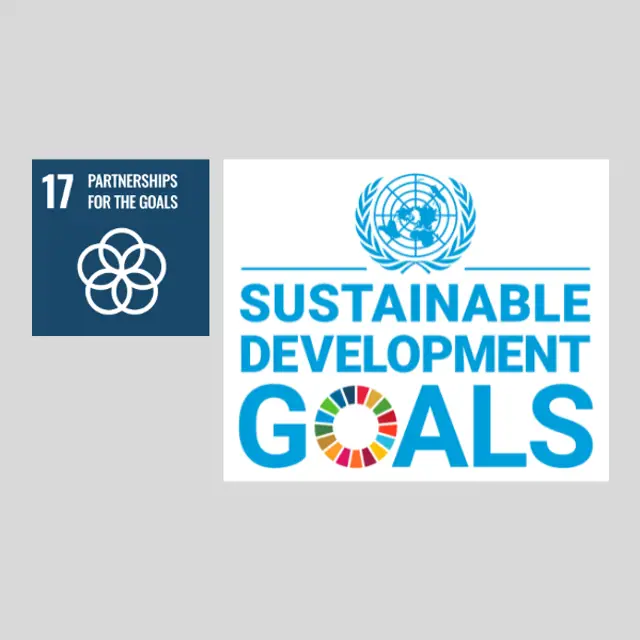 United Nations Sustainable Development Goal 17: Partnerships for the Goals, symbol and logo.
